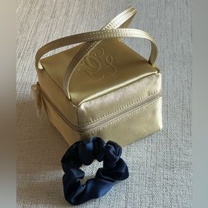 GUERLAIN Paris Pouch + Satin Scrunchie Jewelry OR Cosmetic Pouch w/handles NEW